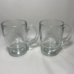 Mauna Loa Royal Kona World Class Coffee Clear Pedestal Mug Lot of 2